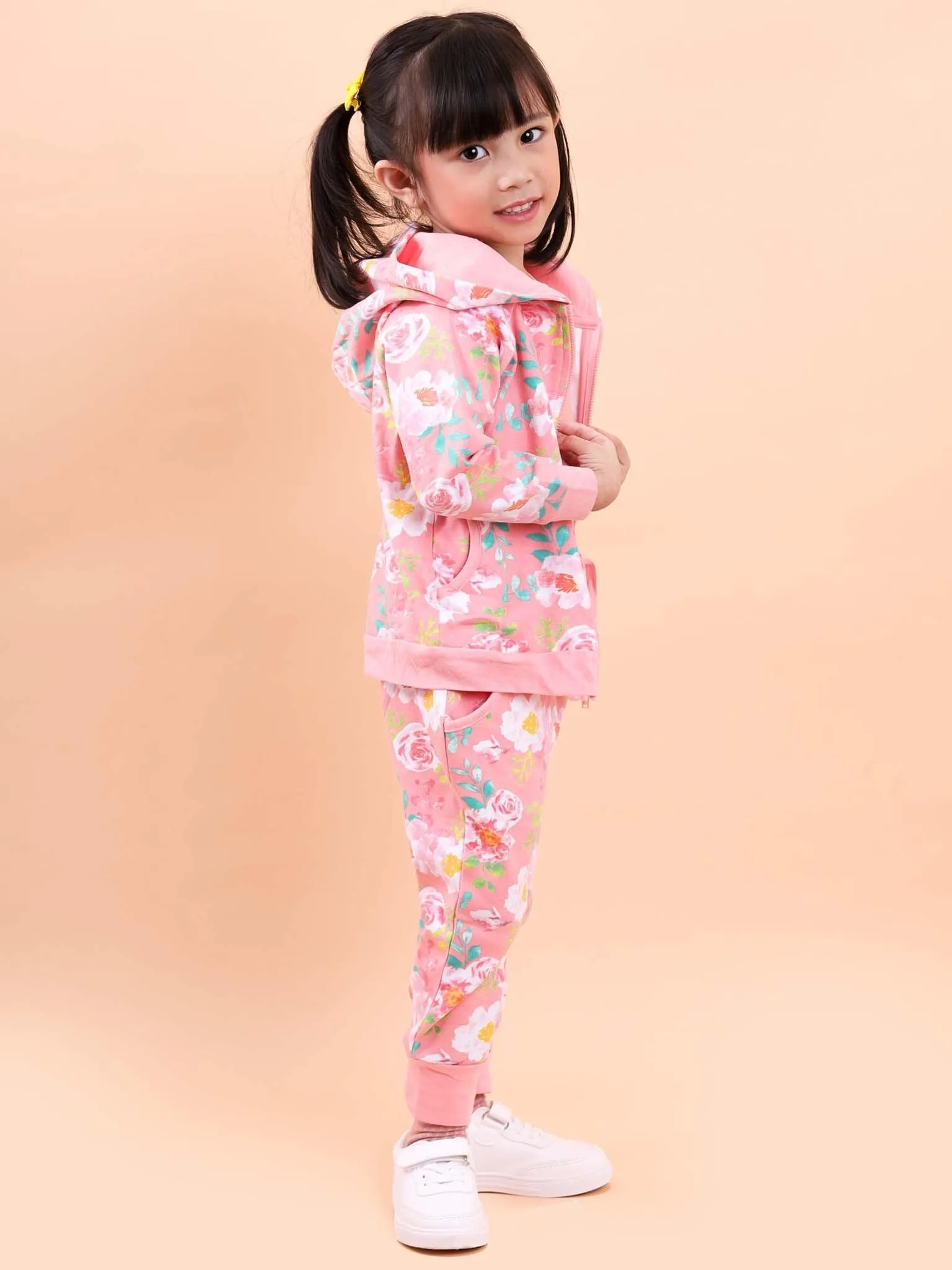 Charlie Pink Watercolour Jersey Pants