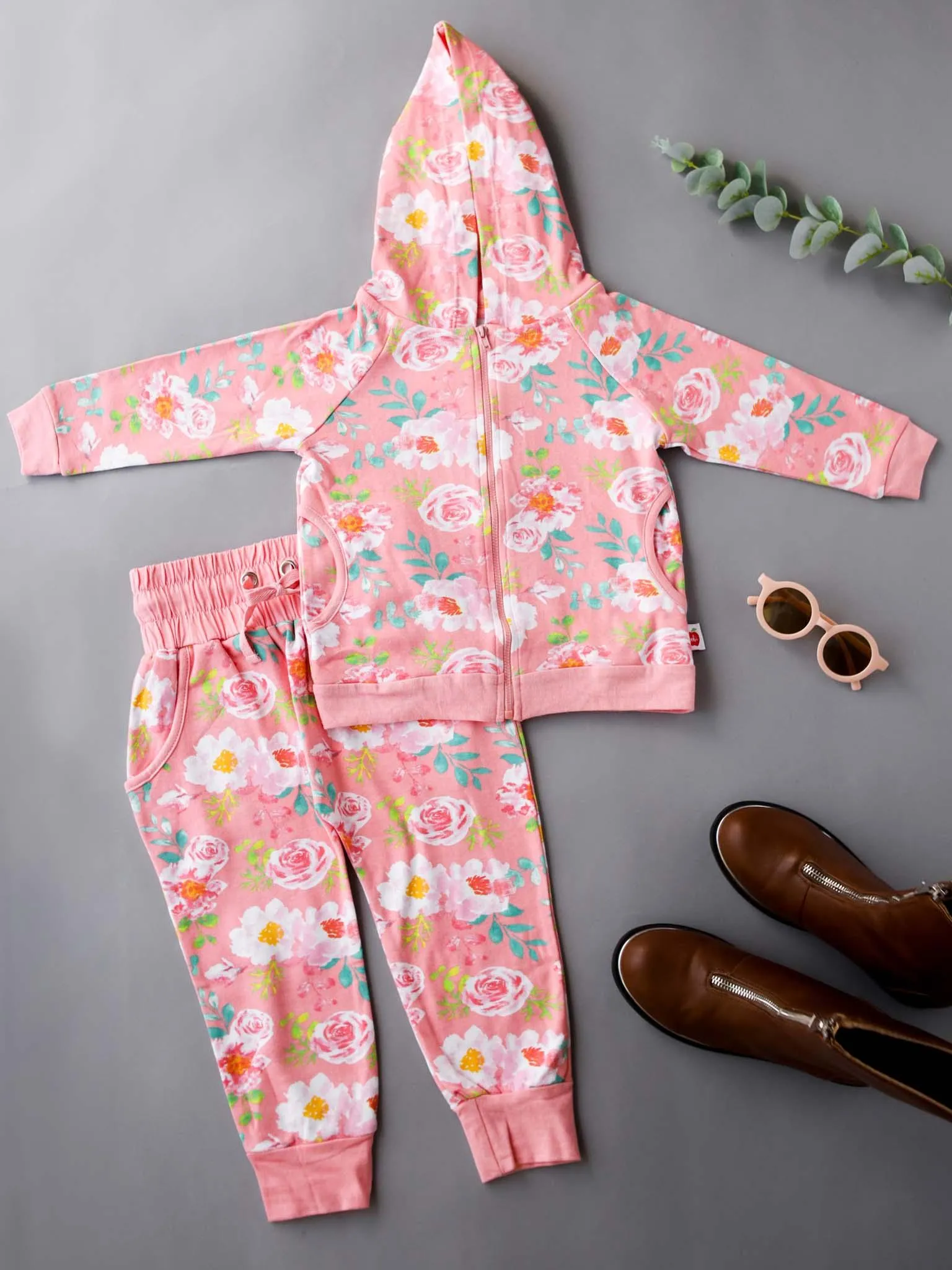 Charlie Pink Watercolour Jersey Pants