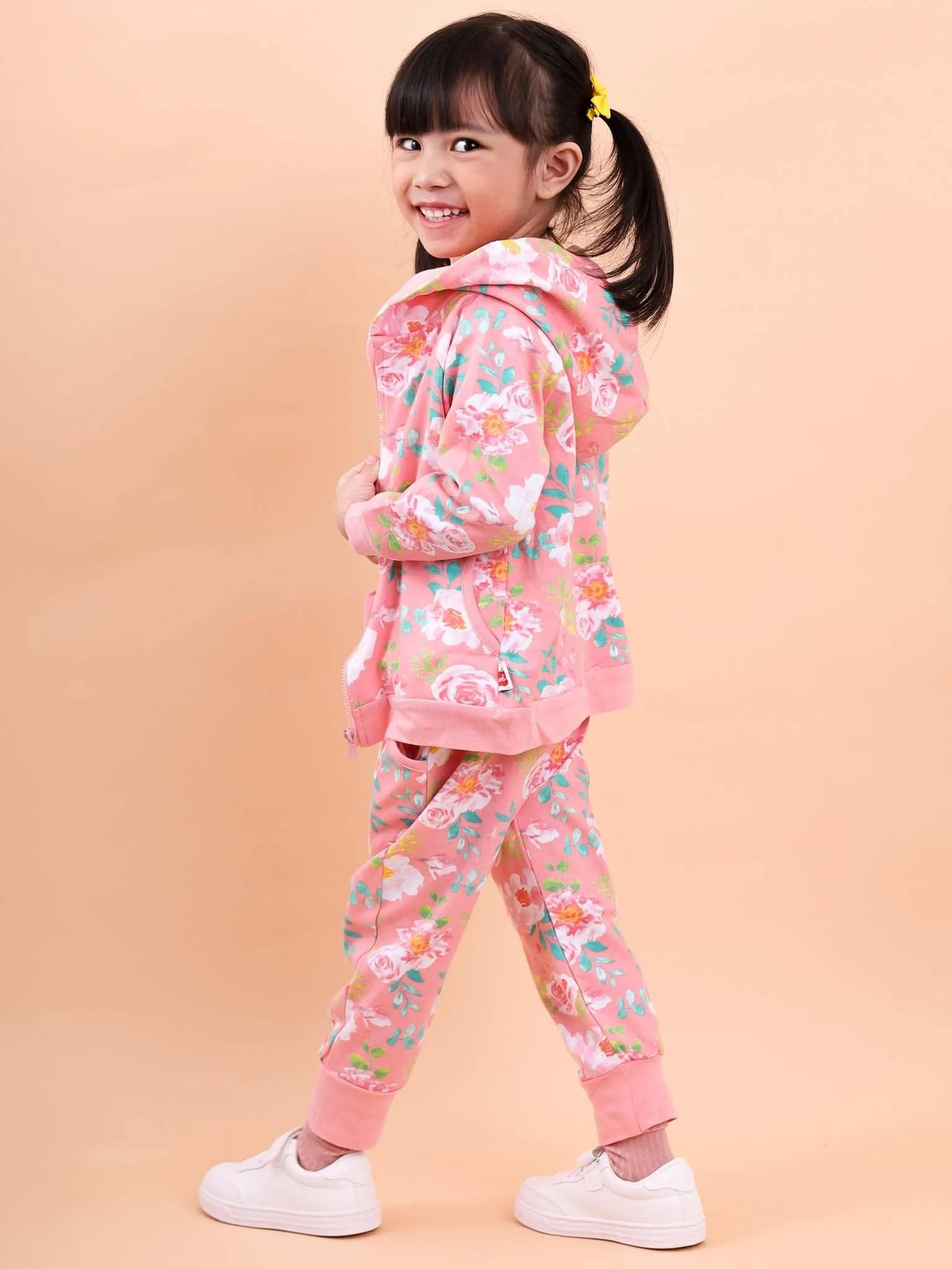Charlie Pink Watercolour Jersey Pants