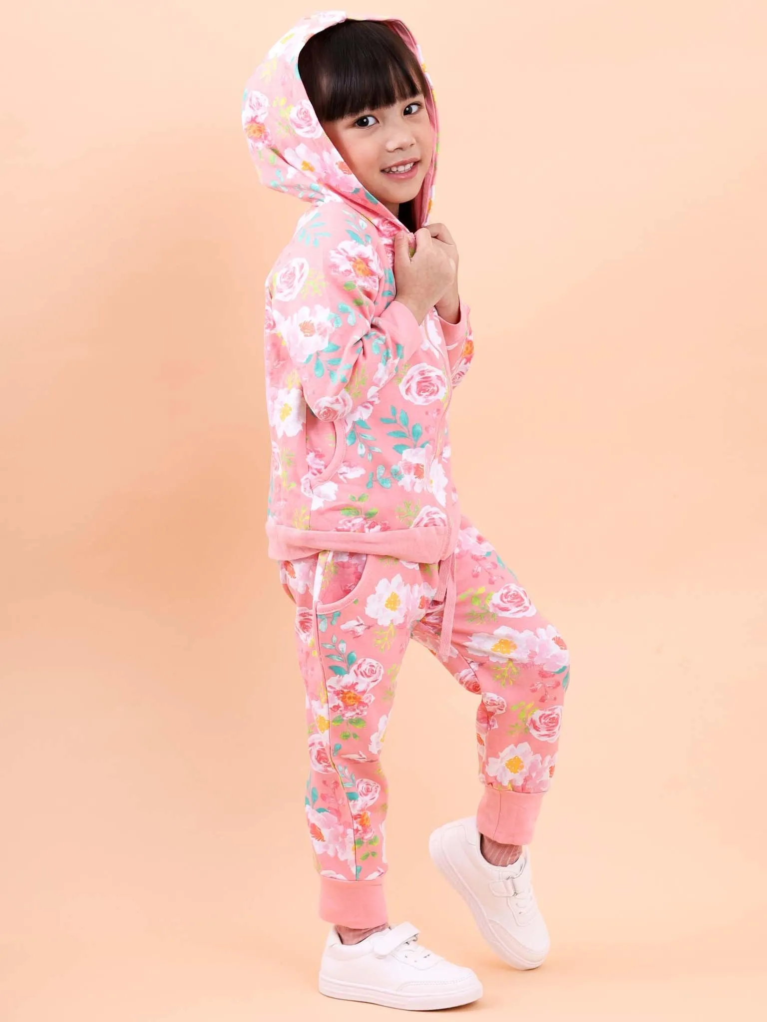 Charlie Pink Watercolour Jersey Pants