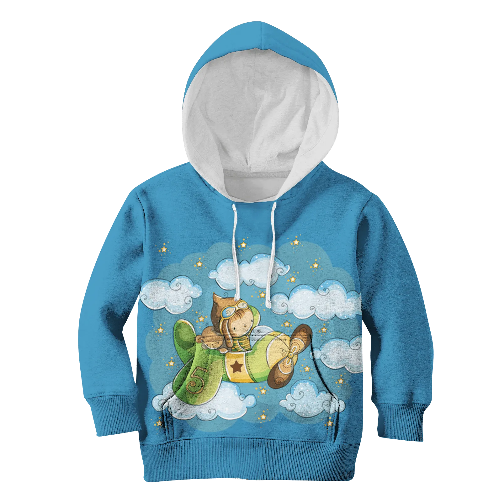 Child Pilot Flying In The Sky Custom Cosplay Kid Hoodie