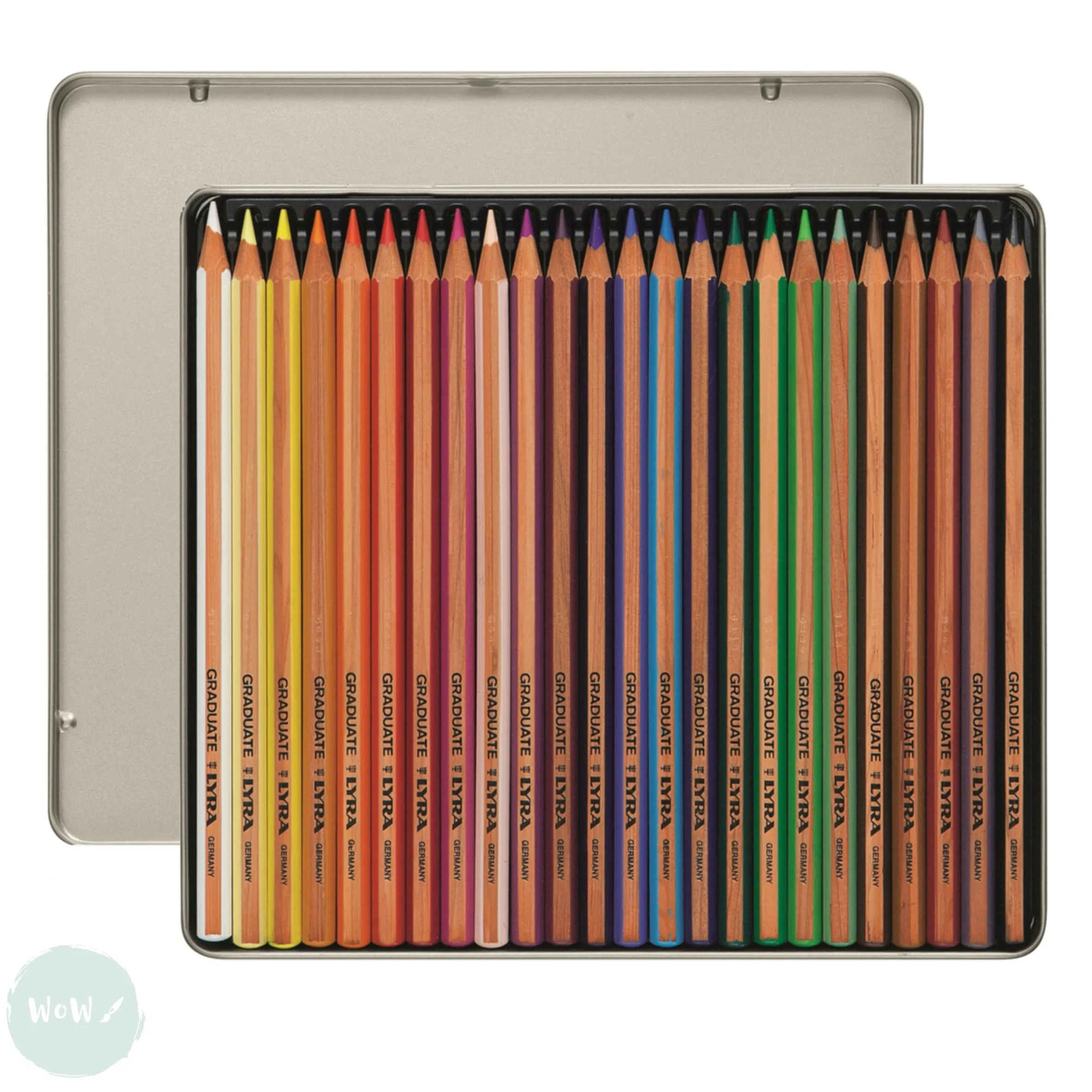 Coloured Pencil Sets - Lyra GRADUATE Tin - 24 Assorted