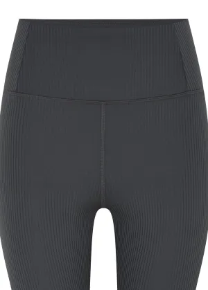 Compressive Rib High-Rise Leggings, Black