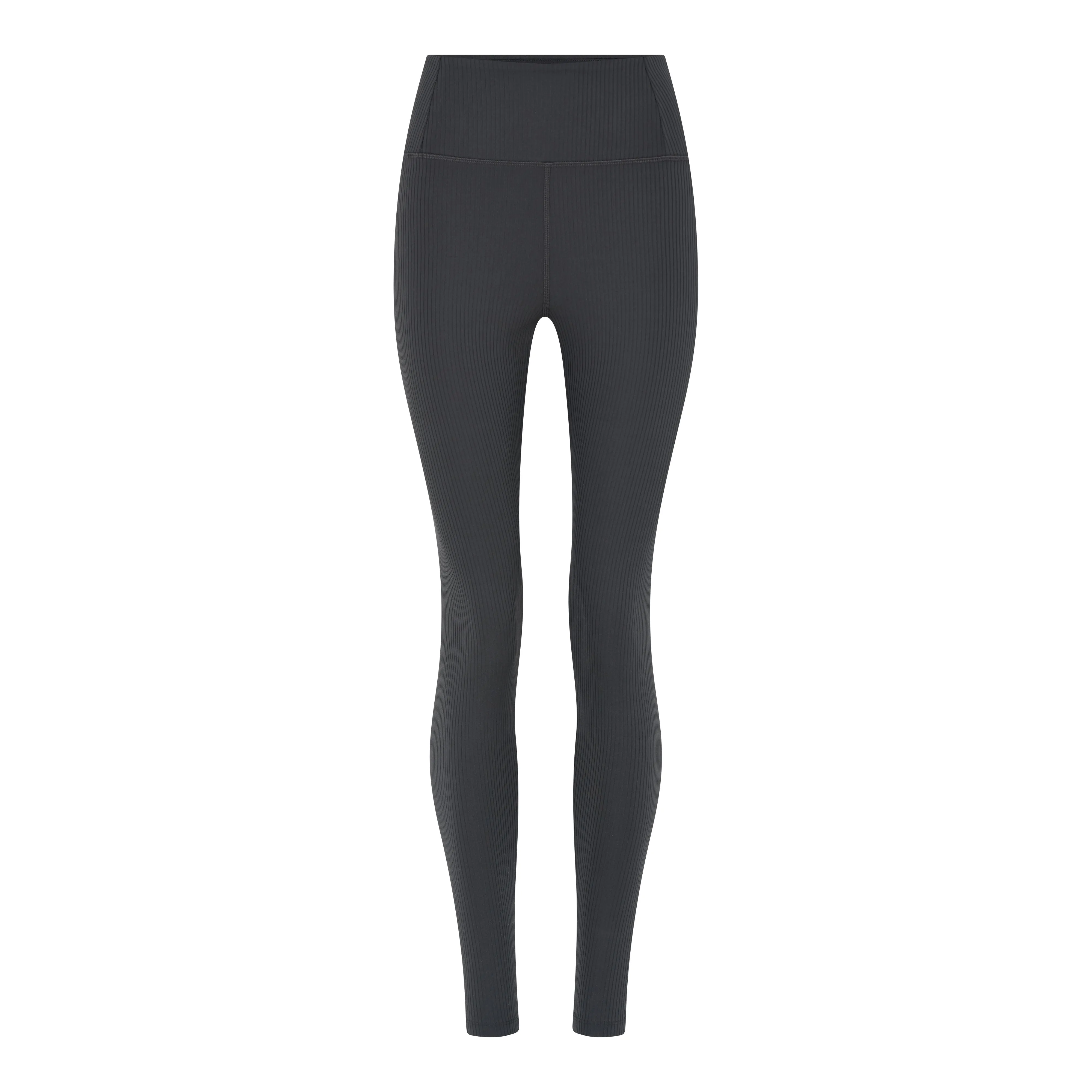 Compressive Rib High-Rise Leggings, Black