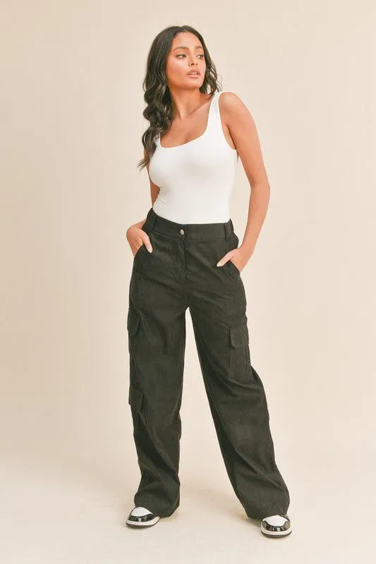 Cool Girl Black Cargo Pants