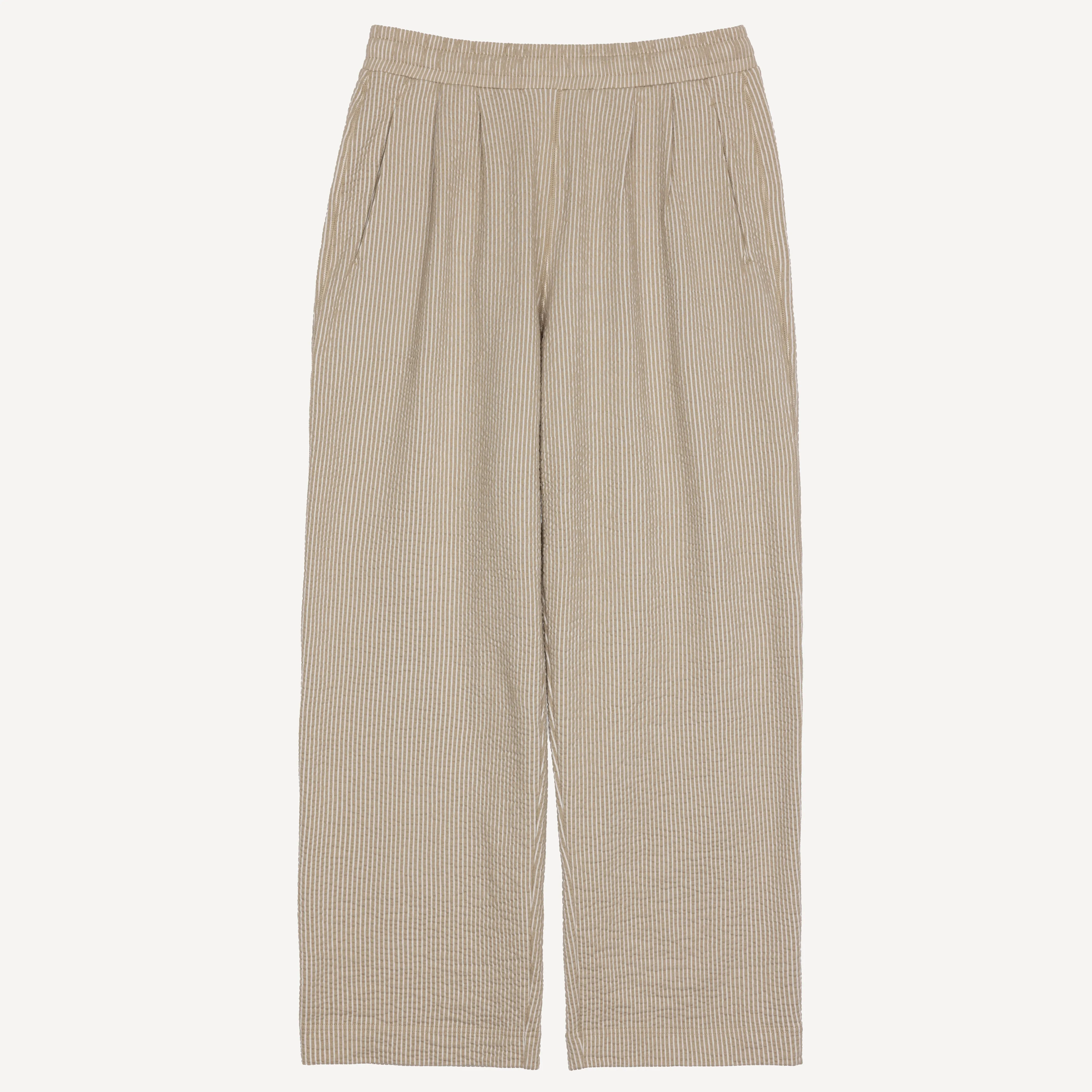 Cool Knit Seersucker Pants - Plaza Taupe / White Stripe