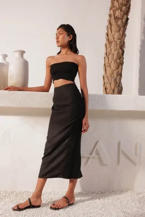 Corsica Skirt & Sand Basic Tube Top (Black)