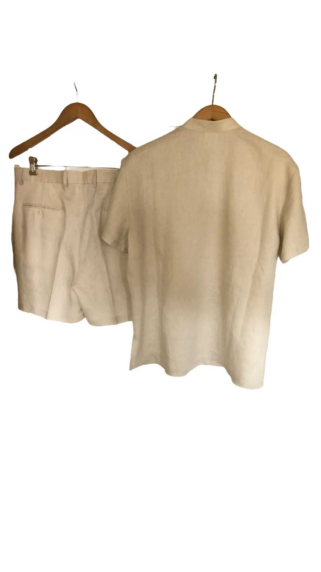 Custom Men’s Tunic and Shorts (Light Grey) - Style # 101AK