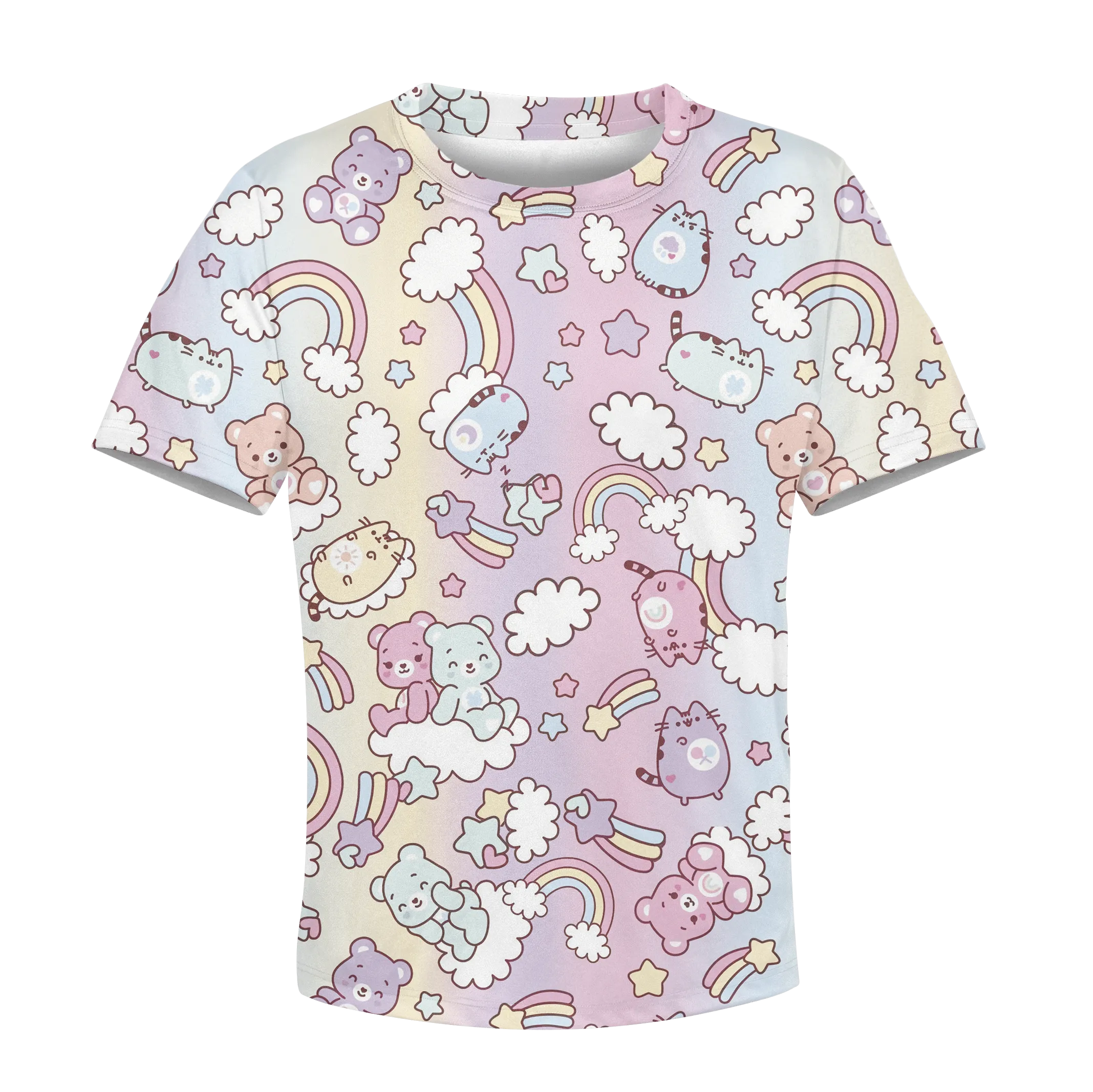 CUTE BEAR AND Pusheen Kid Custom Cosplay Hoodies T-shirt Apparel QT211582
