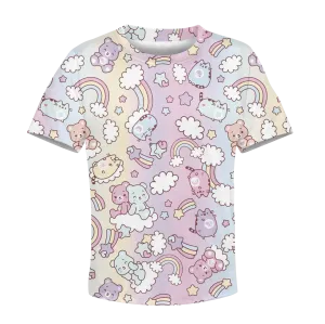 CUTE BEAR AND Pusheen Kid Custom Cosplay Hoodies T-shirt Apparel QT211582