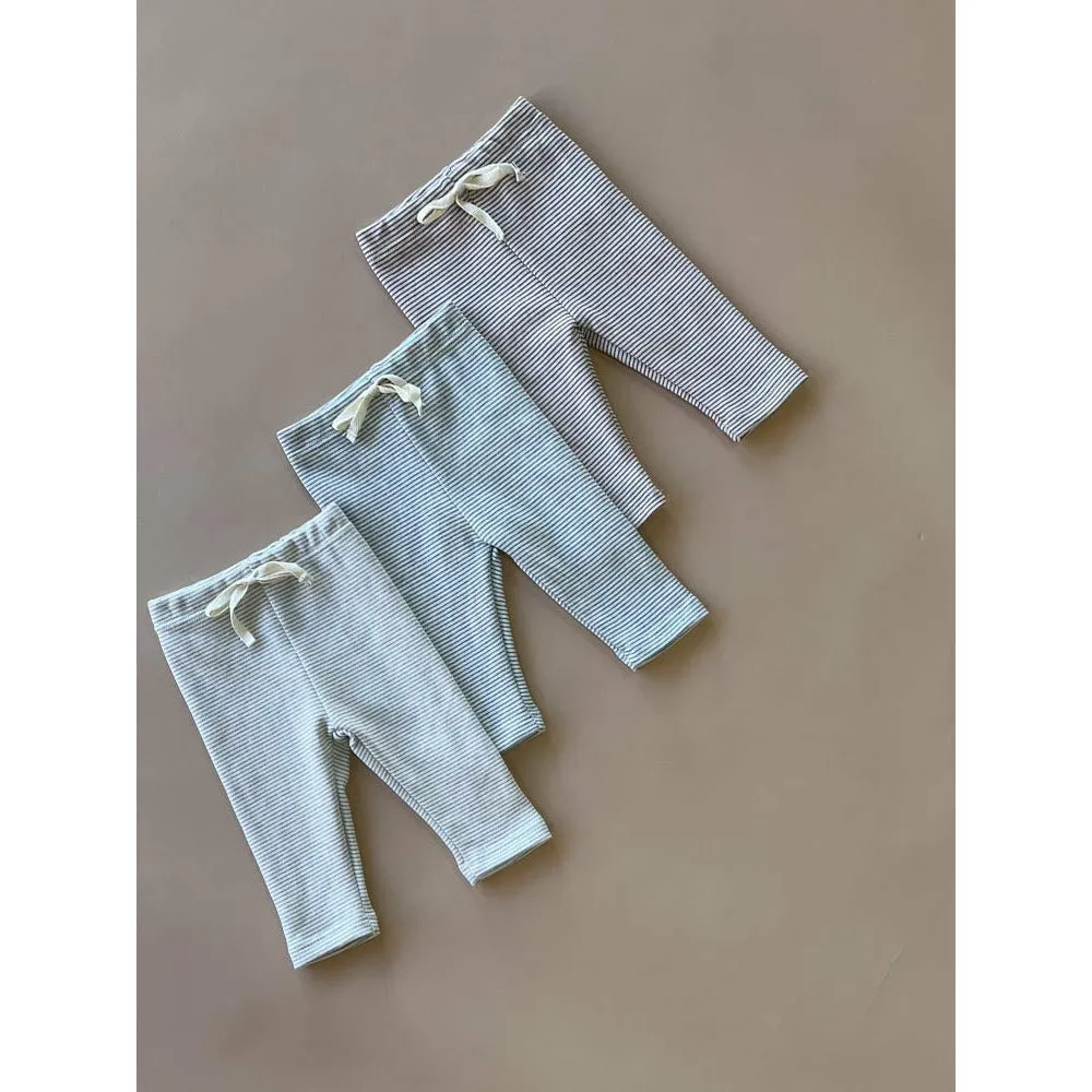 Dakota Stripe baby leggings | Grey