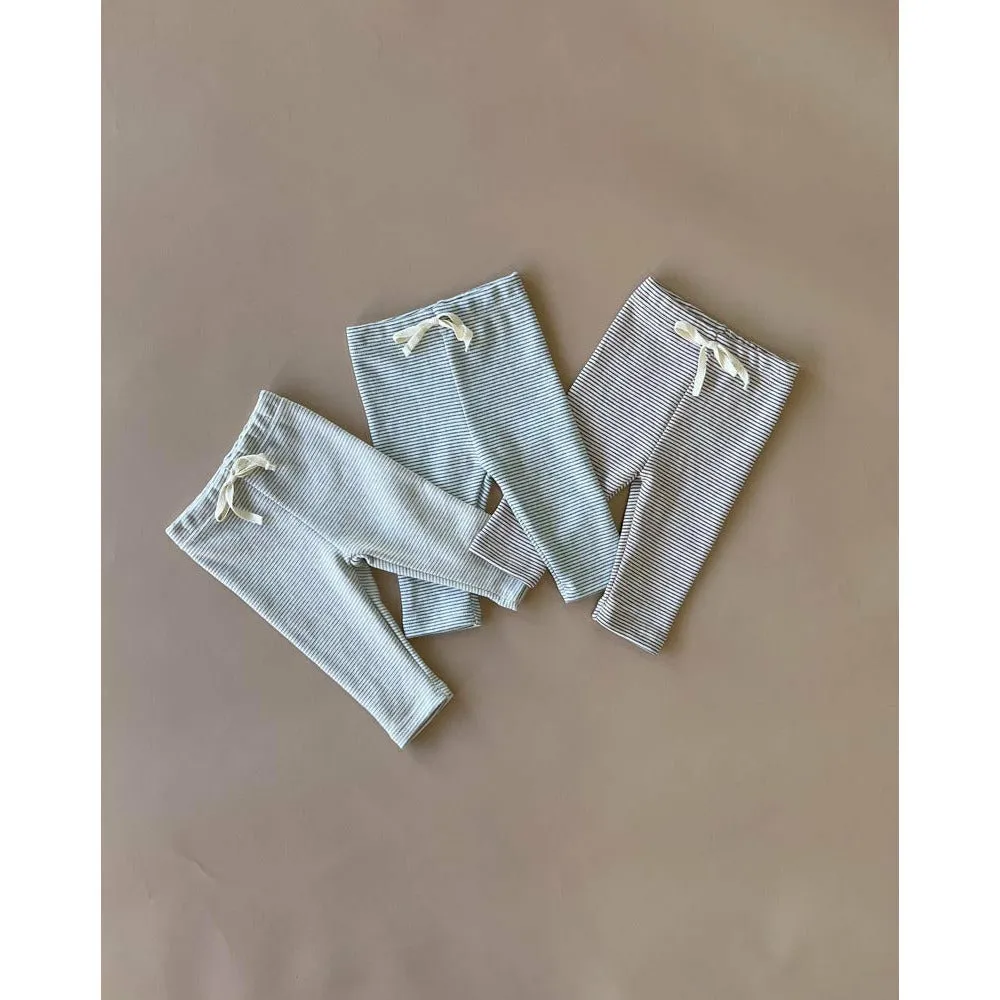 Dakota Stripe baby leggings | Grey
