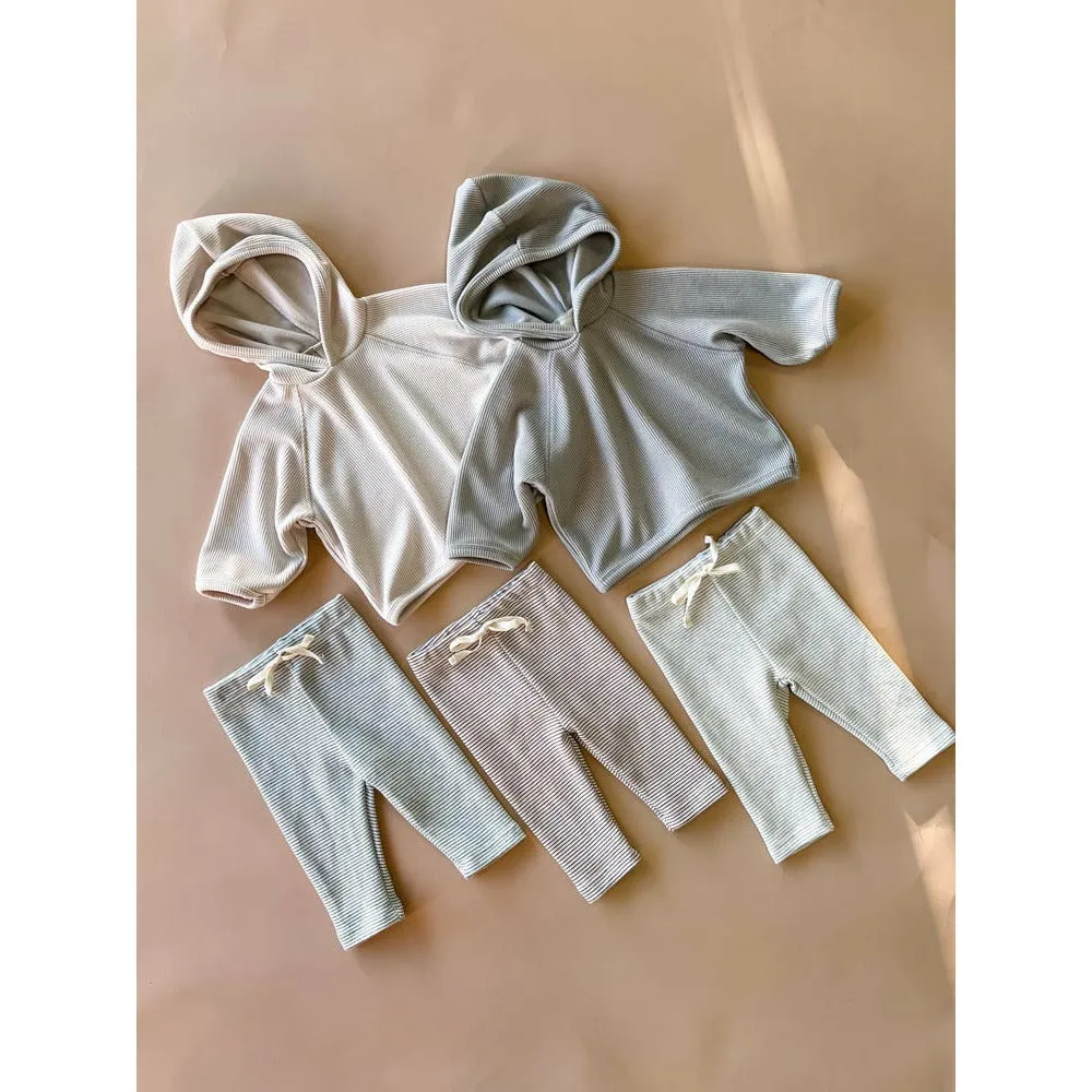 Dakota Stripe baby leggings | Grey