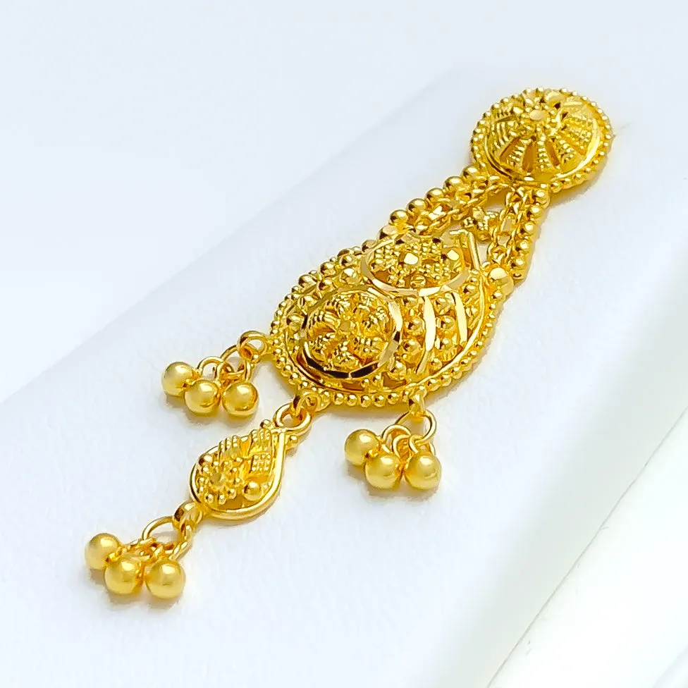 Embellished Bold Beaded 22k Gold Necklace Set