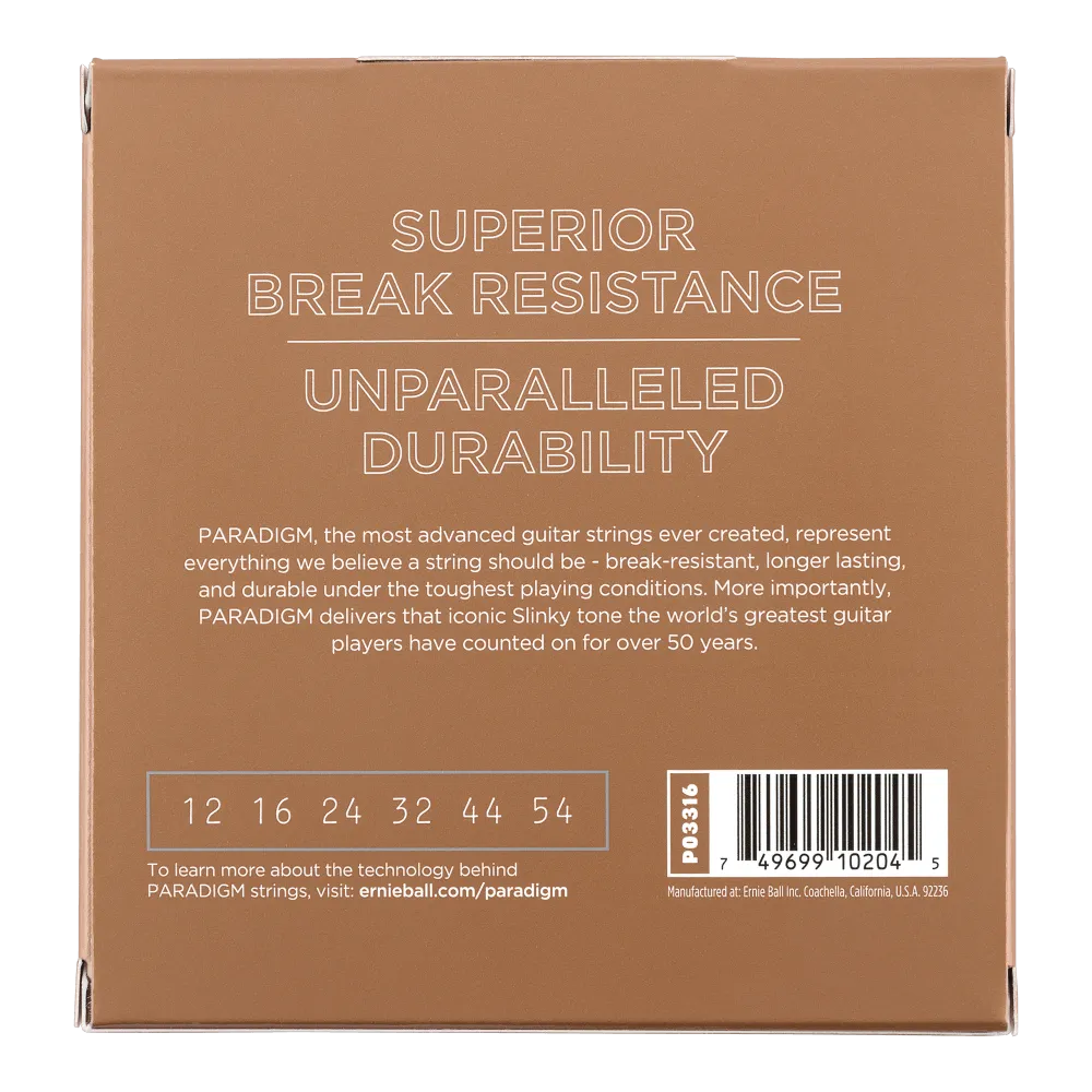 Ernie Ball Paradigm Medium Light Phosphor Bronze Acoustic Guitar Strings 12-54 Gauge, 3 Pack