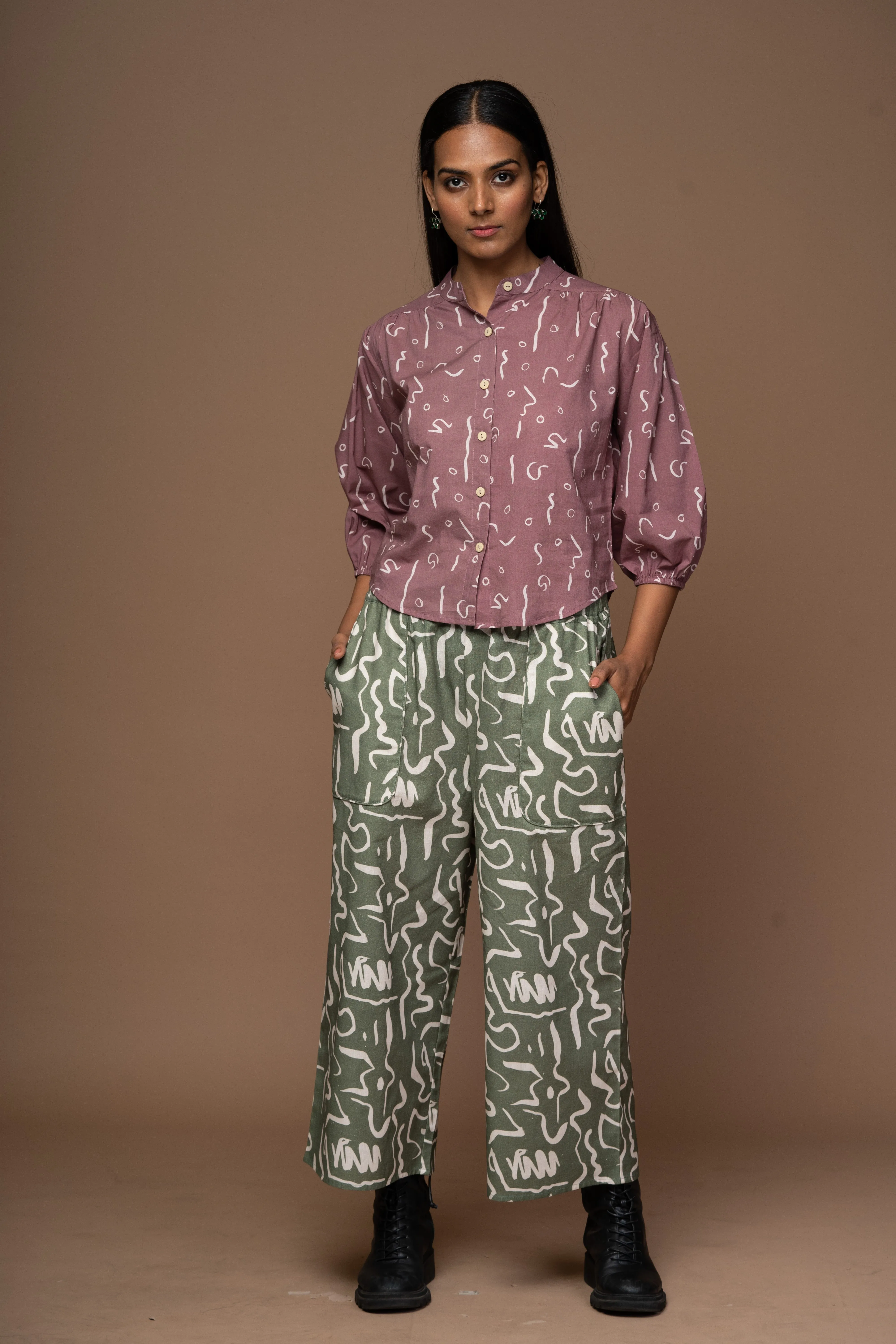 Everyday Ease Pants in Ripple Script Pattern