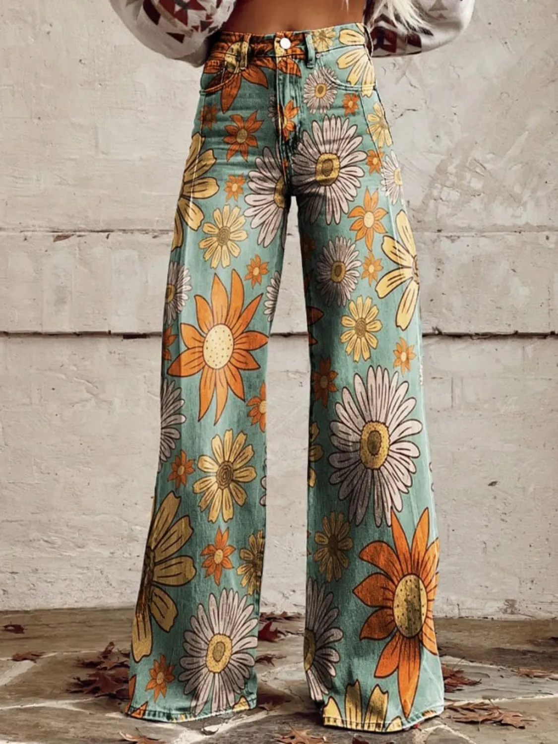 Floral Happiness - Vintage Flared Pants