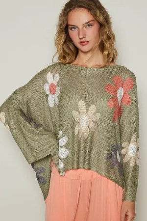 Flower Knit Top