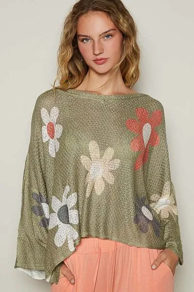 Flower Knit Top
