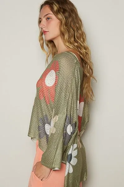 Flower Knit Top