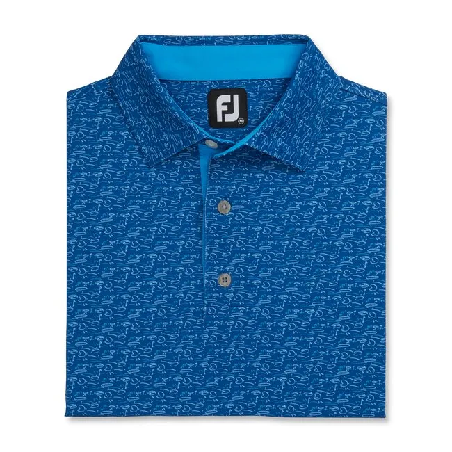 FootJoy Men's Golf Course Doodle Stretch Pique Self Collar