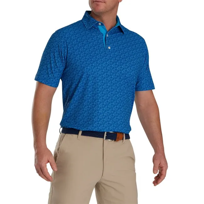 FootJoy Men's Golf Course Doodle Stretch Pique Self Collar