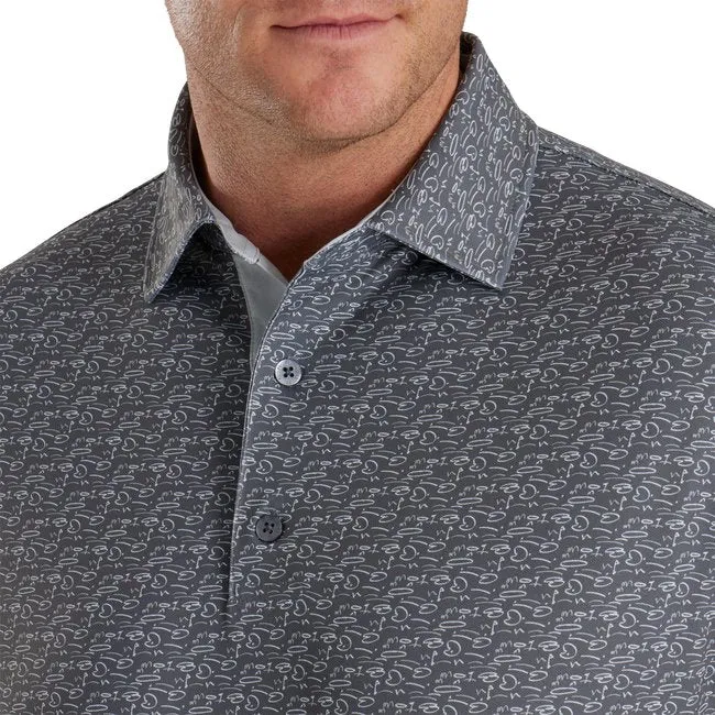FootJoy Men's Golf Course Doodle Stretch Pique Self Collar