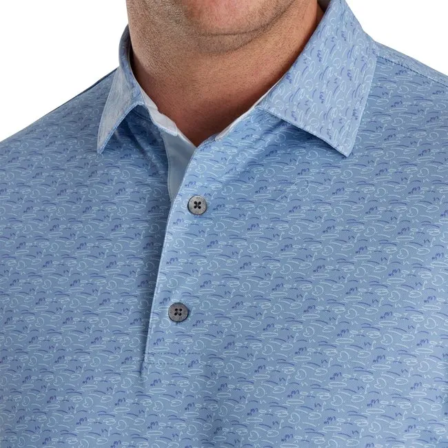 FootJoy Men's Golf Course Doodle Stretch Pique Self Collar