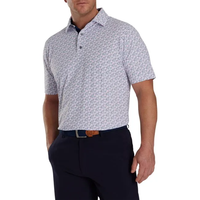 FootJoy Men's Golf Course Doodle Stretch Pique Self Collar