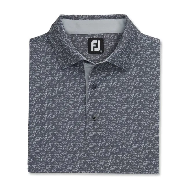 FootJoy Men's Golf Course Doodle Stretch Pique Self Collar