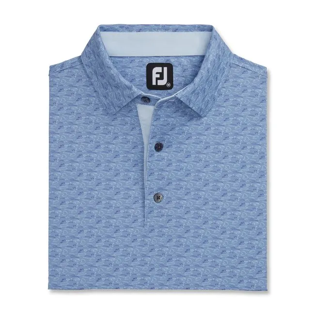 FootJoy Men's Golf Course Doodle Stretch Pique Self Collar