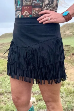 FORT WORTH FRINGE SKIRT