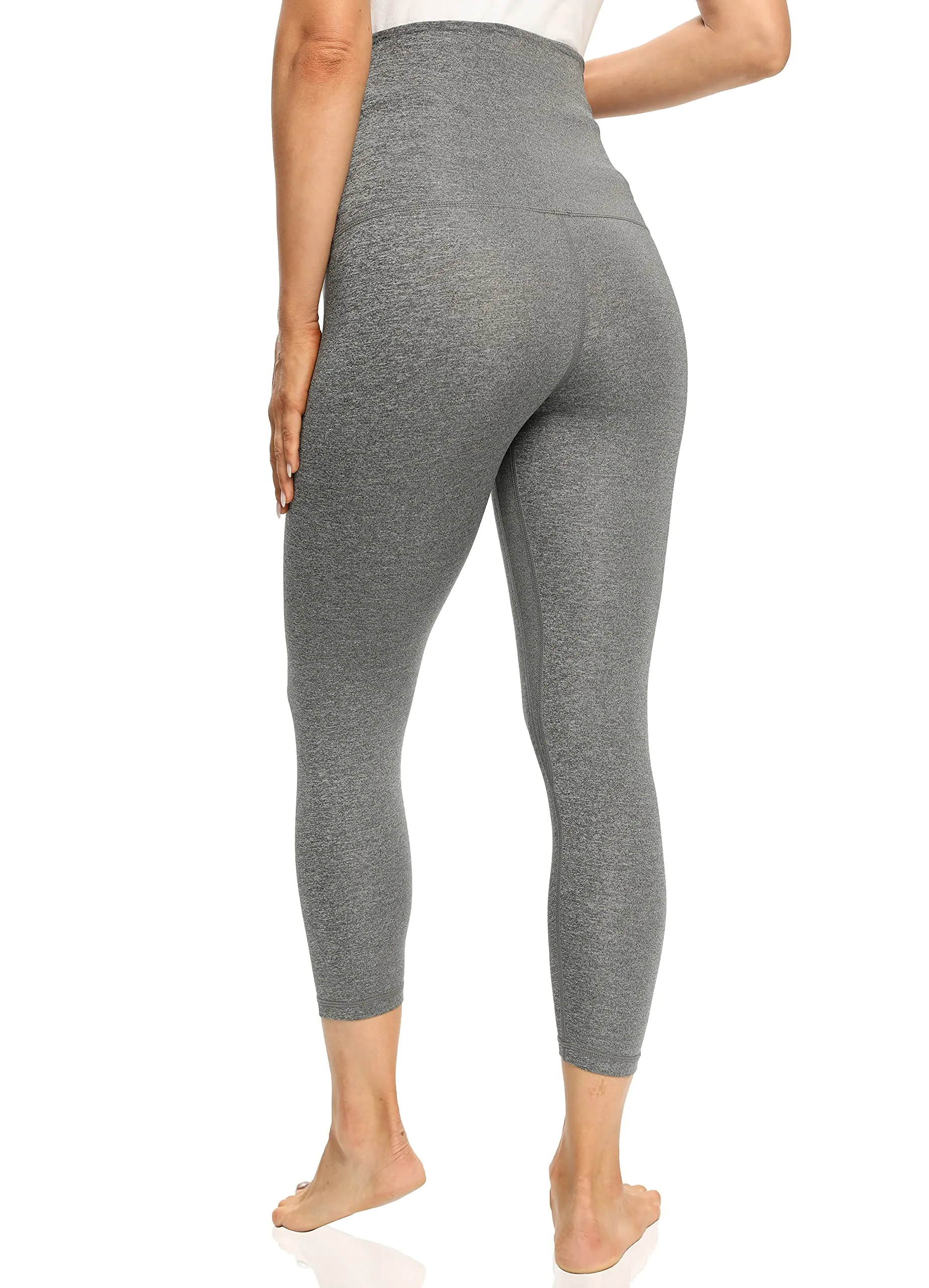 Foucome Women's Maternity Capri Leggings Over The Belly Pregnancy Active Workout Yoga Tights Pants