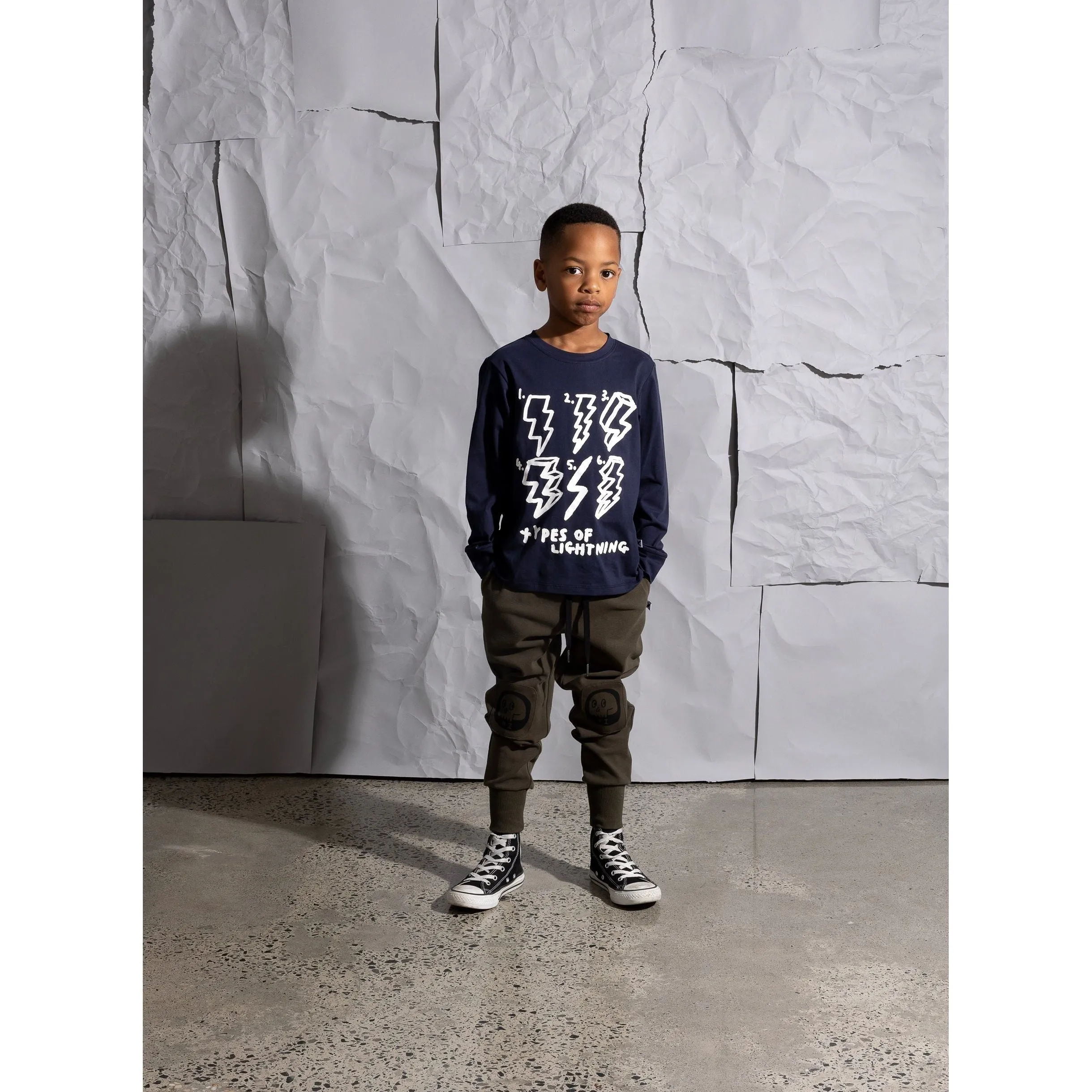 Friendly Skulls Patch Trackies - Khaki