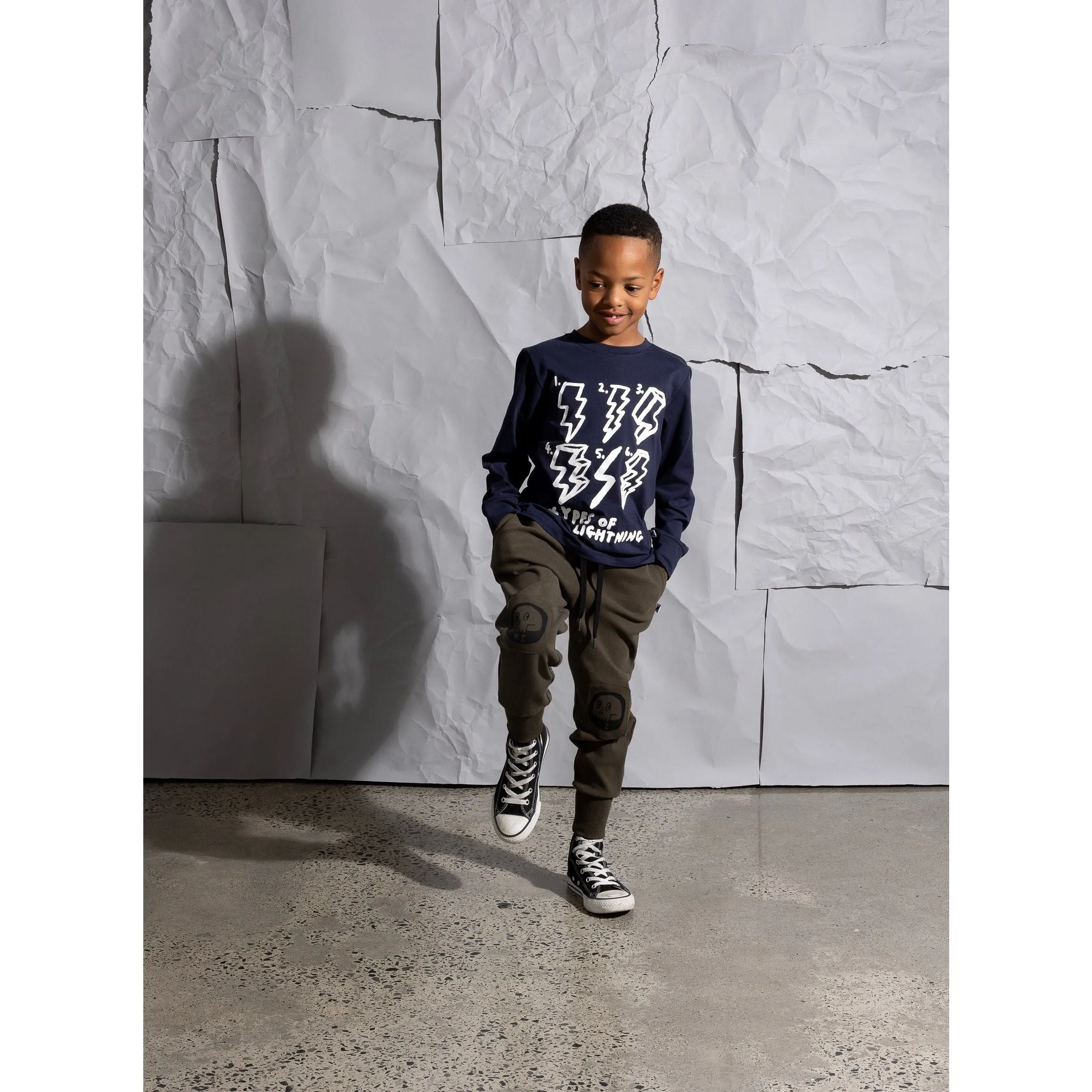 Friendly Skulls Patch Trackies - Khaki