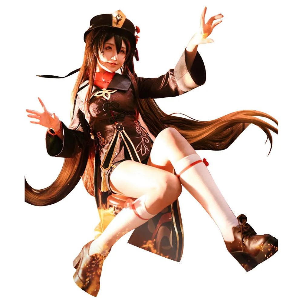 Genshin Impact Halloween Carnival Suit HuTao Cosplay Costume Outfits