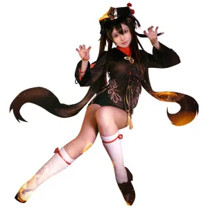 Genshin Impact Halloween Carnival Suit HuTao Cosplay Costume Outfits