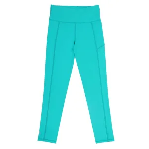 Girls Teal Long Leggings