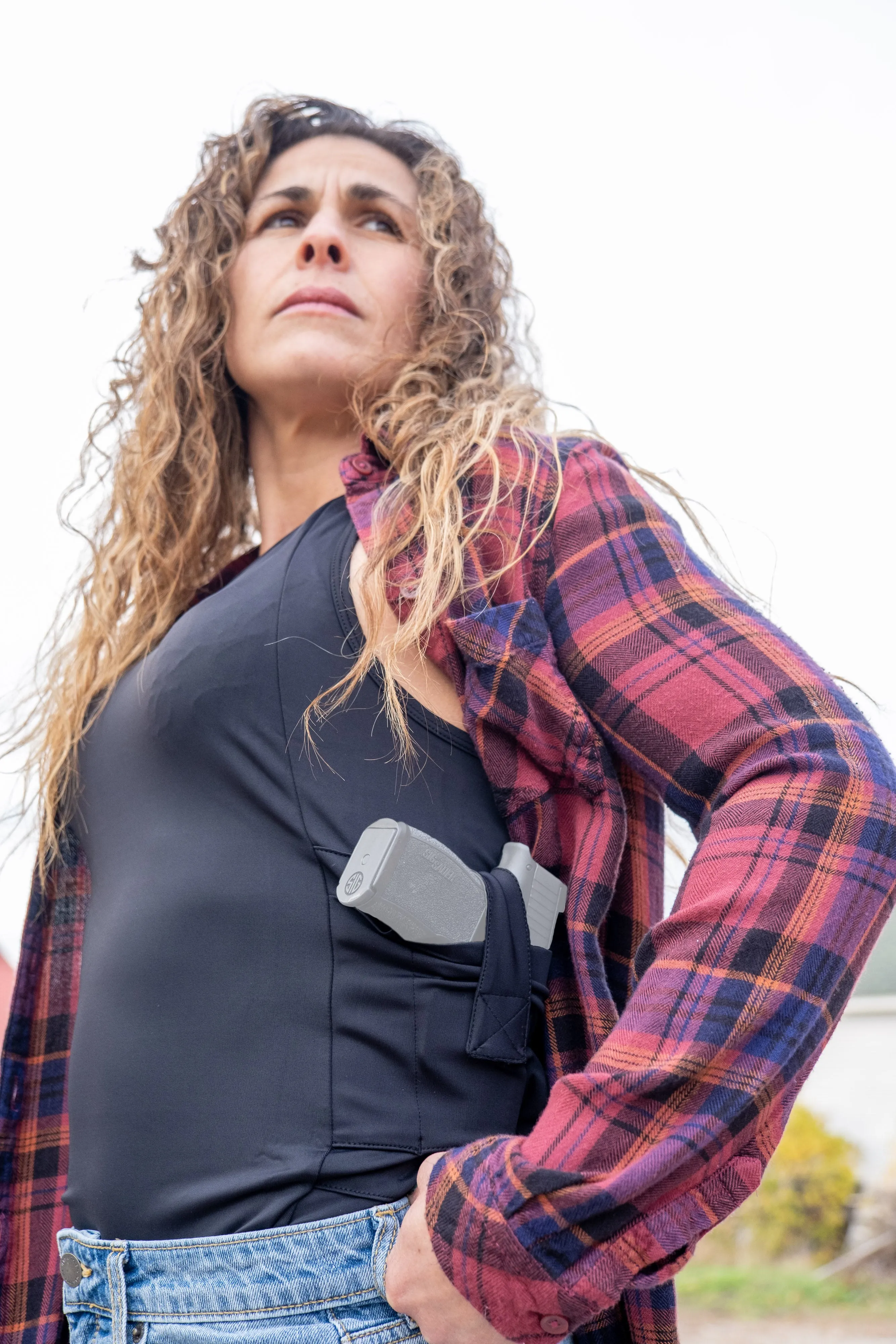 Graystone Holster Tank Top Shirt Concealed Carry Clothing For Women - Easy Reach Gun Clothes