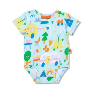 Halcyon Nights Happy Campers Short Sleeve Bodysuit