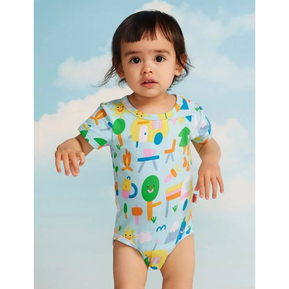 Halcyon Nights Happy Campers Short Sleeve Bodysuit