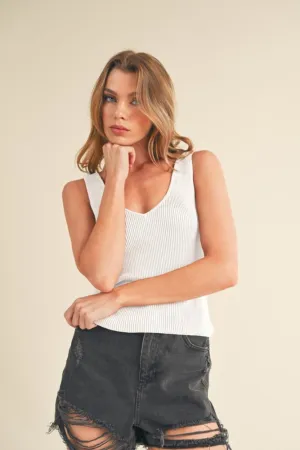 Hazel Blues® |  Aemi   Co Ribbed Wide Strap Knit Tank