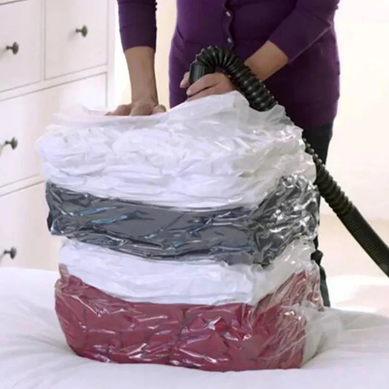 High Capacity Vacuum Bag Package Compressed Organizer for Quilts Clothes Transparent Space Saving Seal Bags Foldable Storage Bag