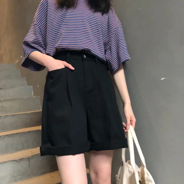 High Waist Wide Leg Colors Shorts Pants