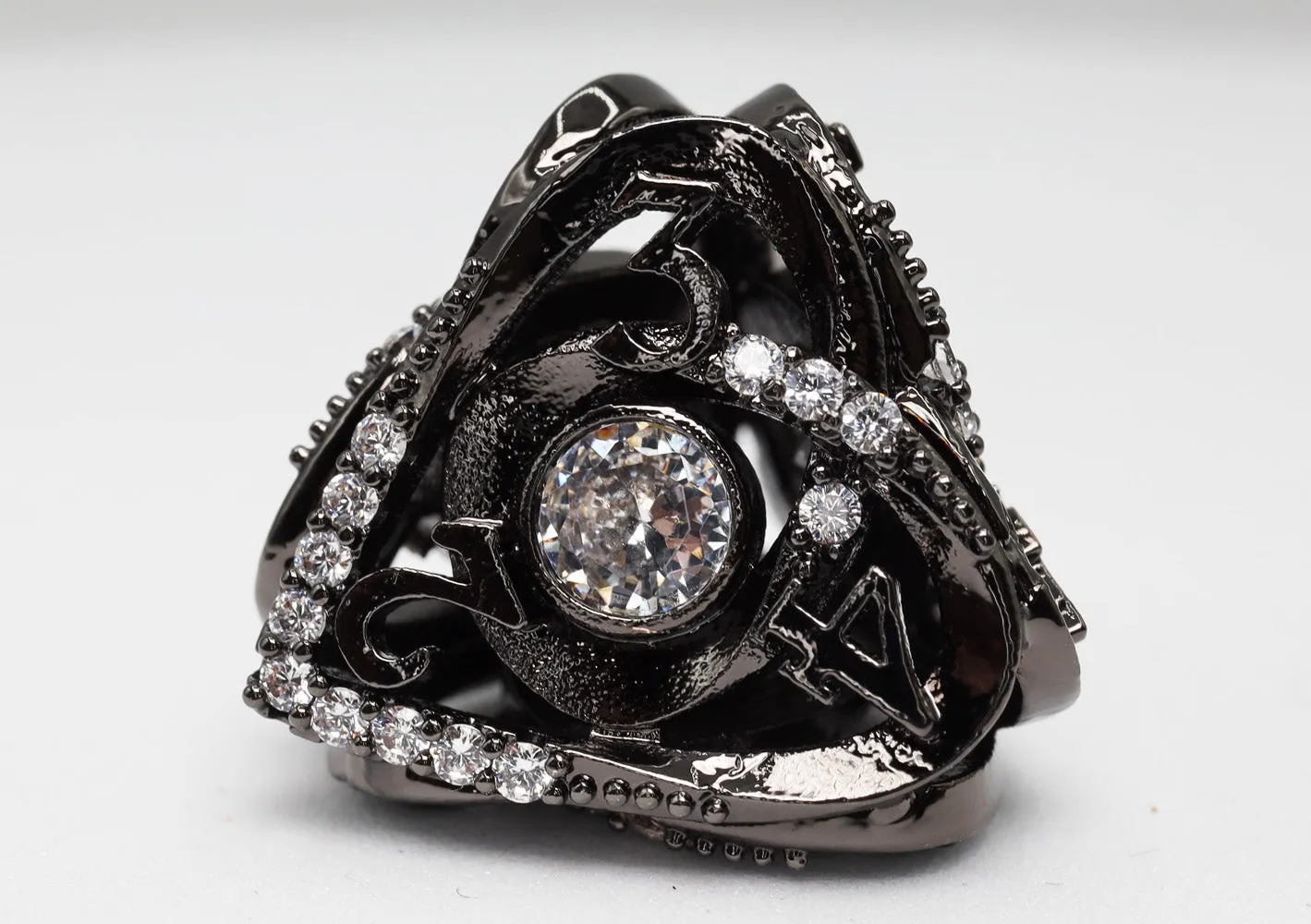 Hollow Hearts: Jeweled Midnight Metal - Metal RPG Dice Set
