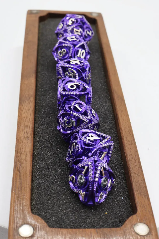 Hollow Hearts: Jeweled Purple - Metal RPG Dice Set