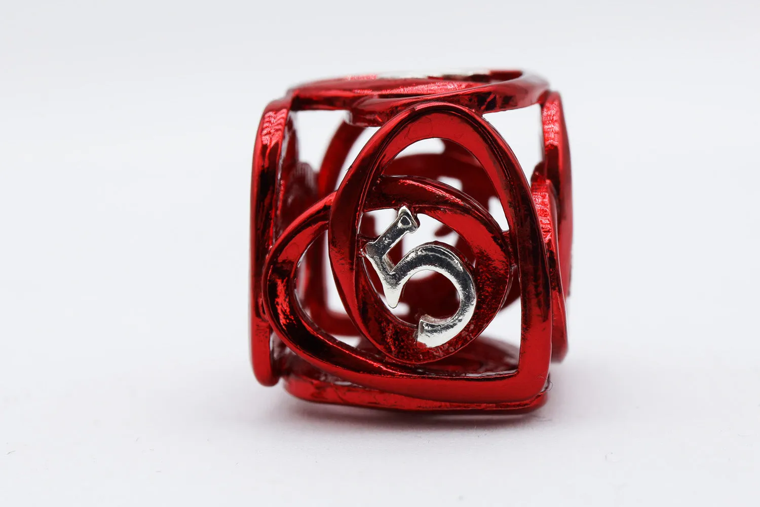 Hollow Hearts: Red - Metal RPG Dice Set
