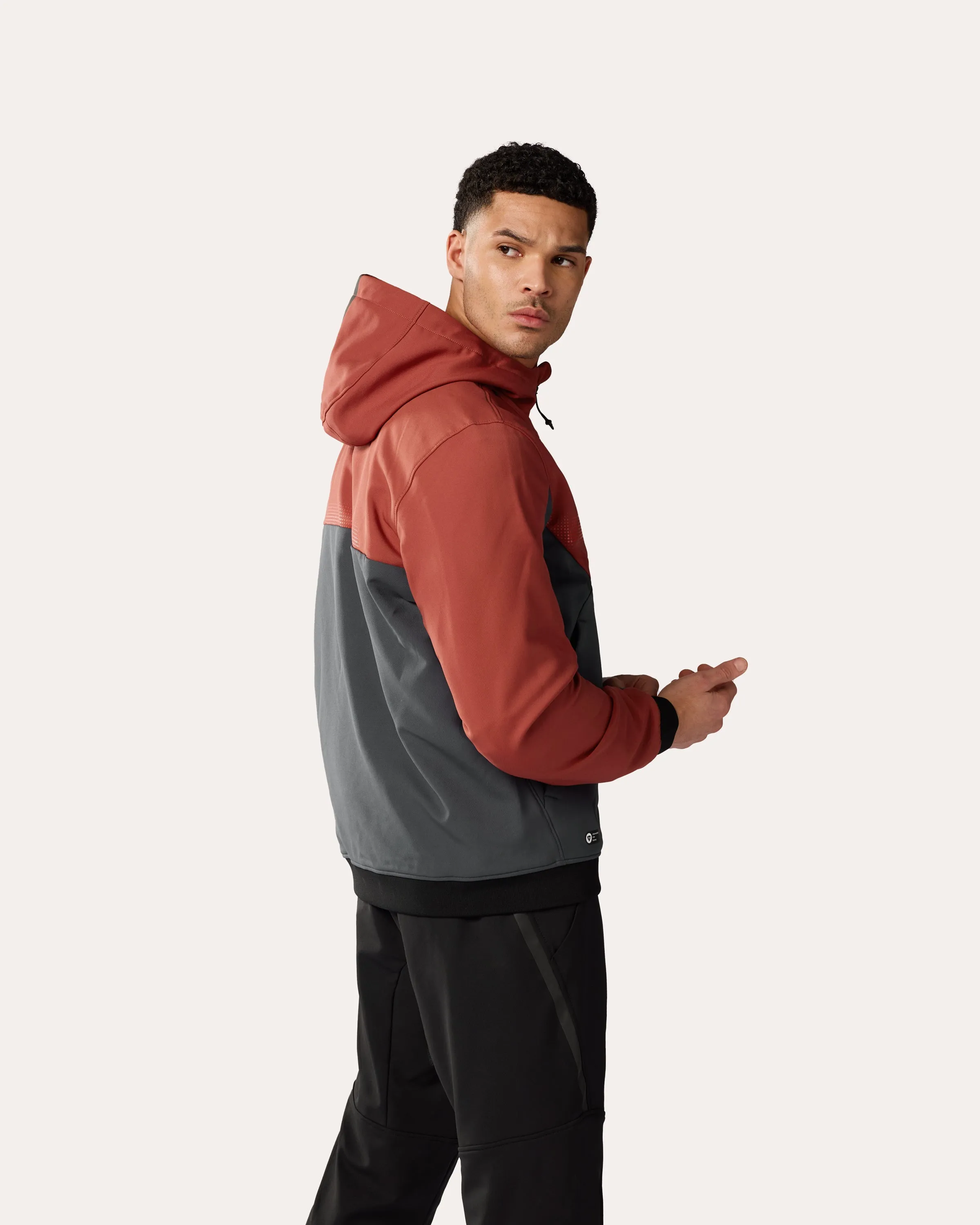 Hoodie Parabolica 2 | Burgundy Red-Grey