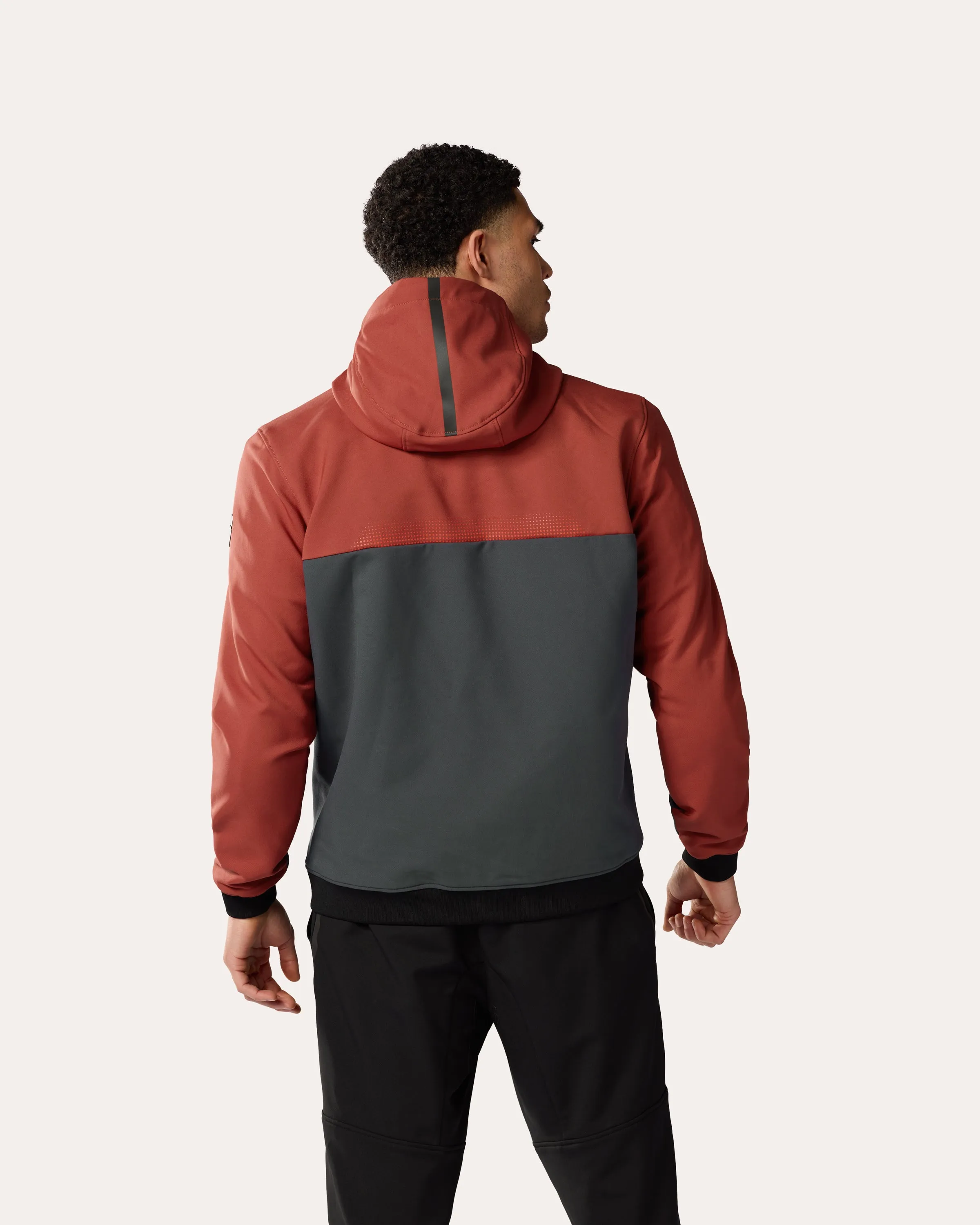 Hoodie Parabolica 2 | Burgundy Red-Grey