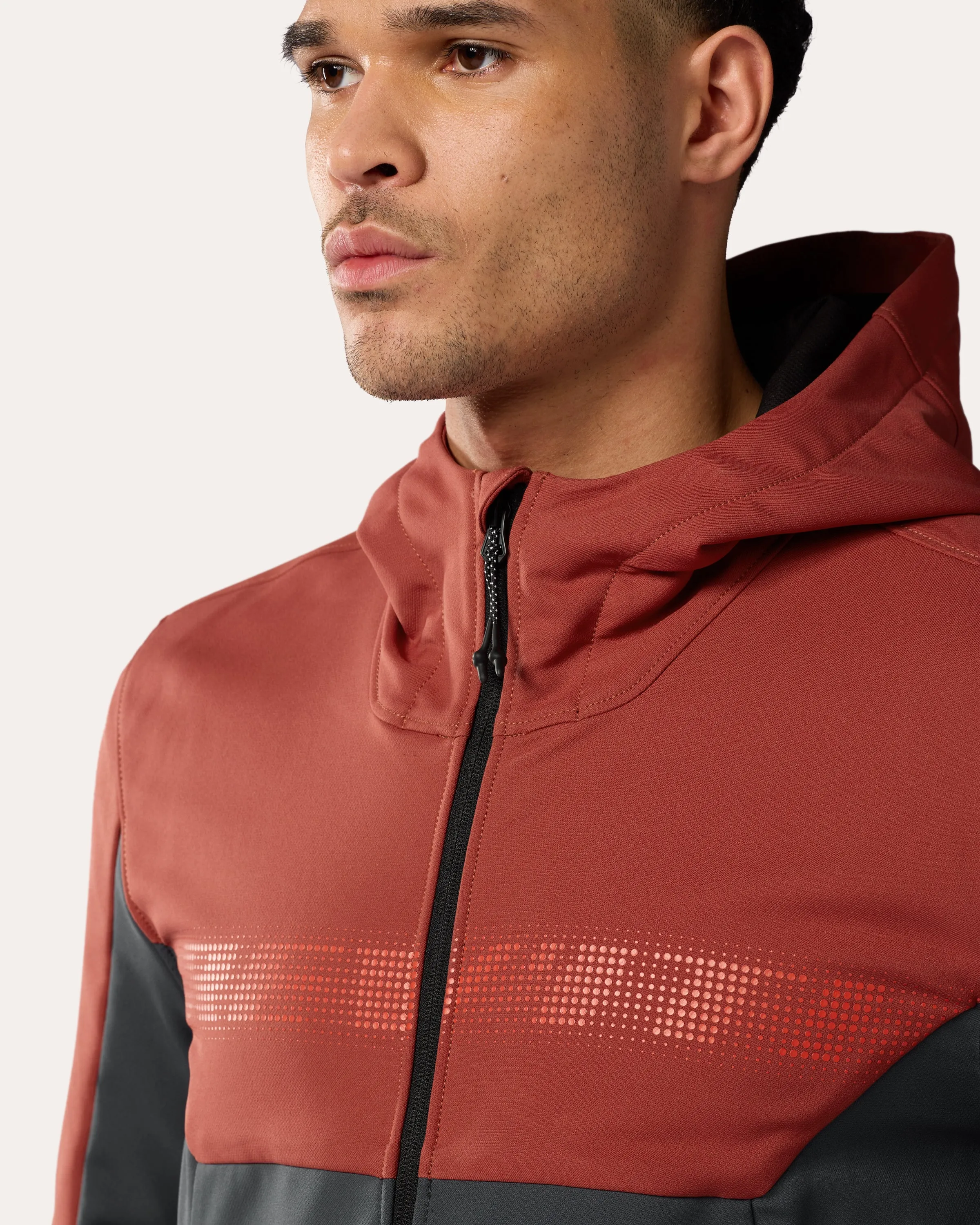 Hoodie Parabolica 2 | Burgundy Red-Grey